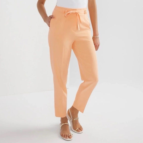 White House Black Market Pants - White House Black Market Belted Tapered Ankle Fluid Pant Dress Pants Size 4 NWT